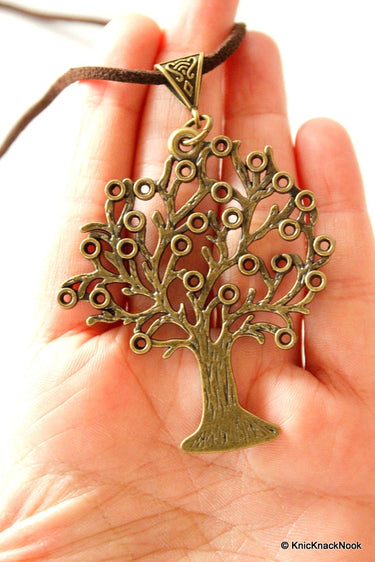 Bronze Tree Pendant Necklace